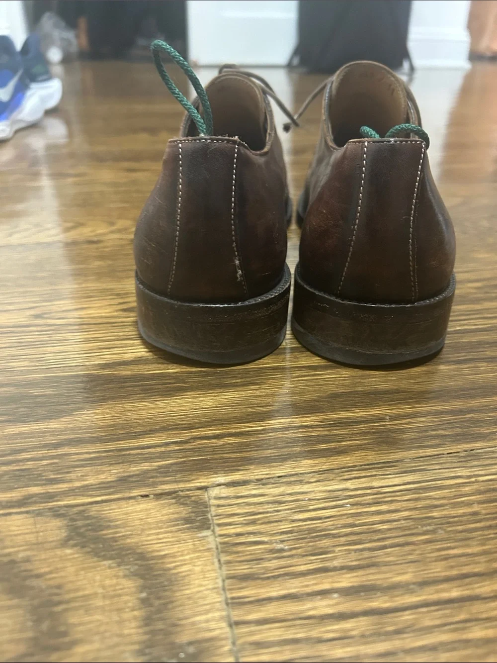 Barneys Brown Oxford Leather Dress Shoes Size 11